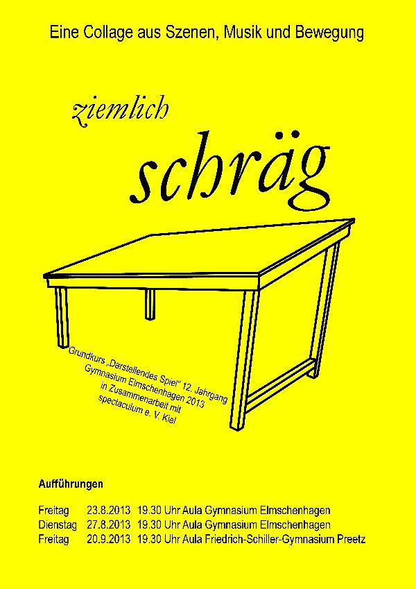 Plakat 'ziemlich schräg'