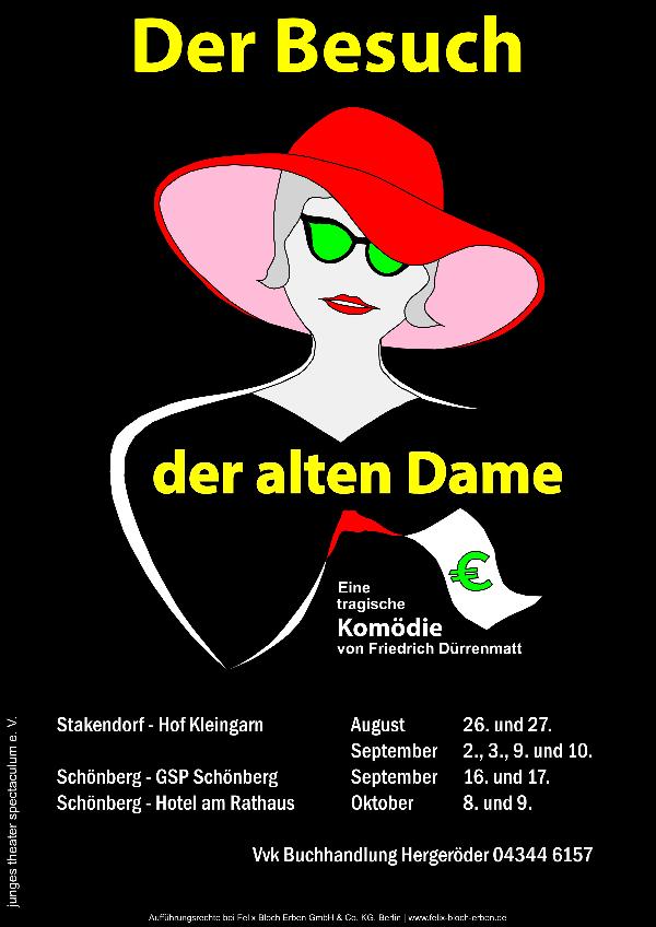 Plakat 'Der Besuch der alten Dame'